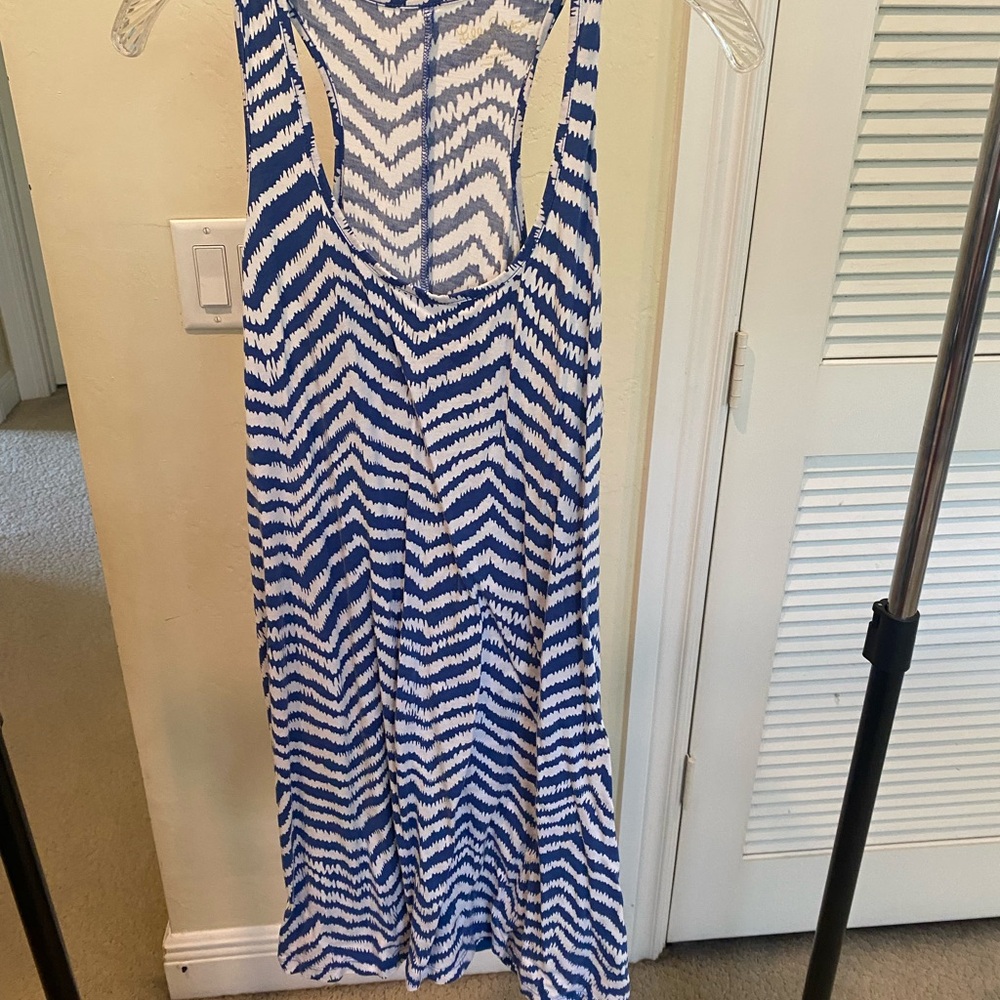 Lilly Pulitzer Blue and White Zigzag Dress